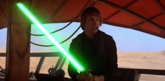 luke skywalker sabre laser vert