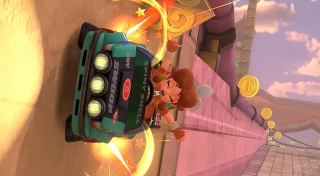 mario kart world deraper sur les murs