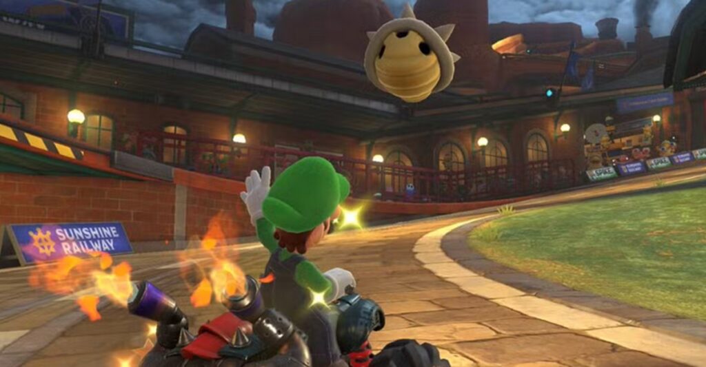 mario kart world eviter carapace bleue