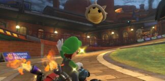 mario kart world eviter carapace bleue