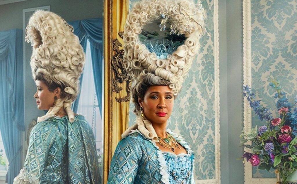 la reine charlotte perruques bridgerton