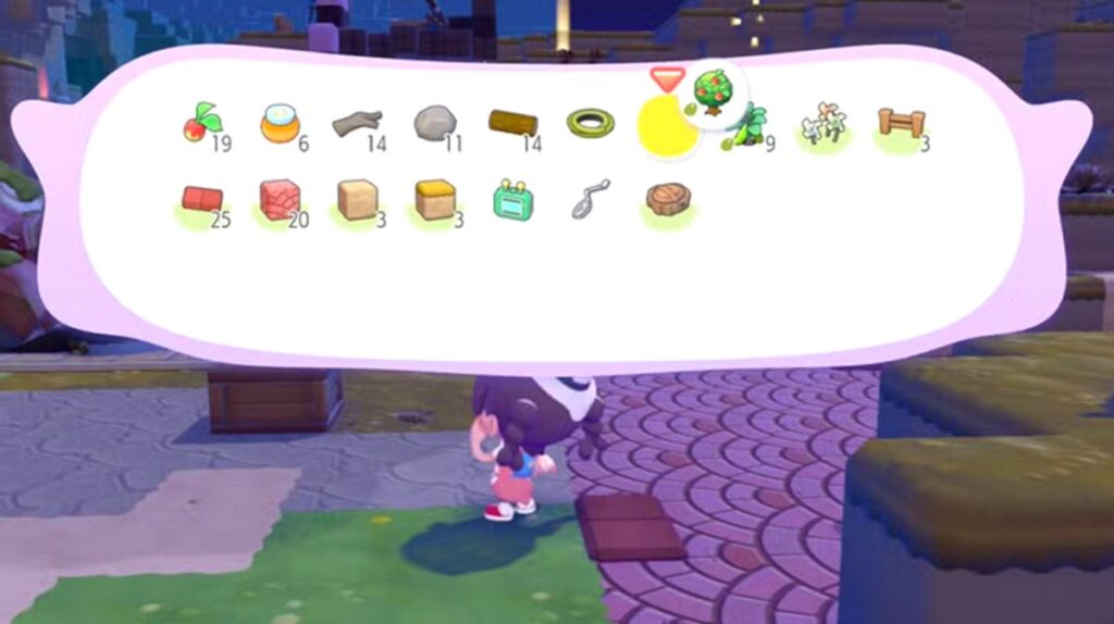 pokemon pokopia agrandir inventaire