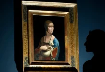 tableau la dame a lhermine aujourdhui