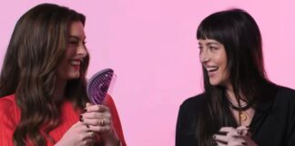 brosse a cheveux vibrante anne hathaway dakota johnson
